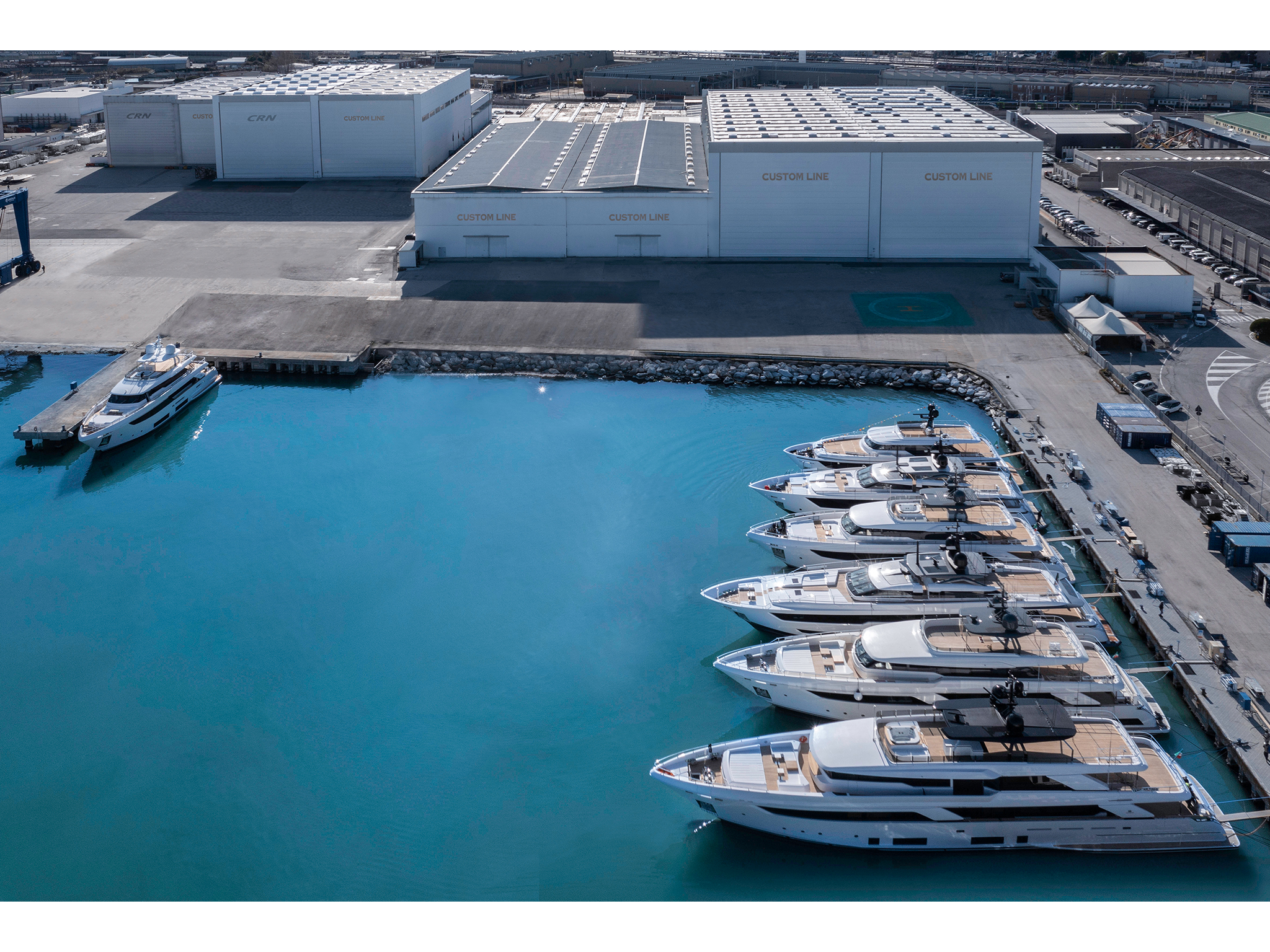 A new Custom Line Navetta 30 yacht hits the water, an icon of style and charm.<br />
 