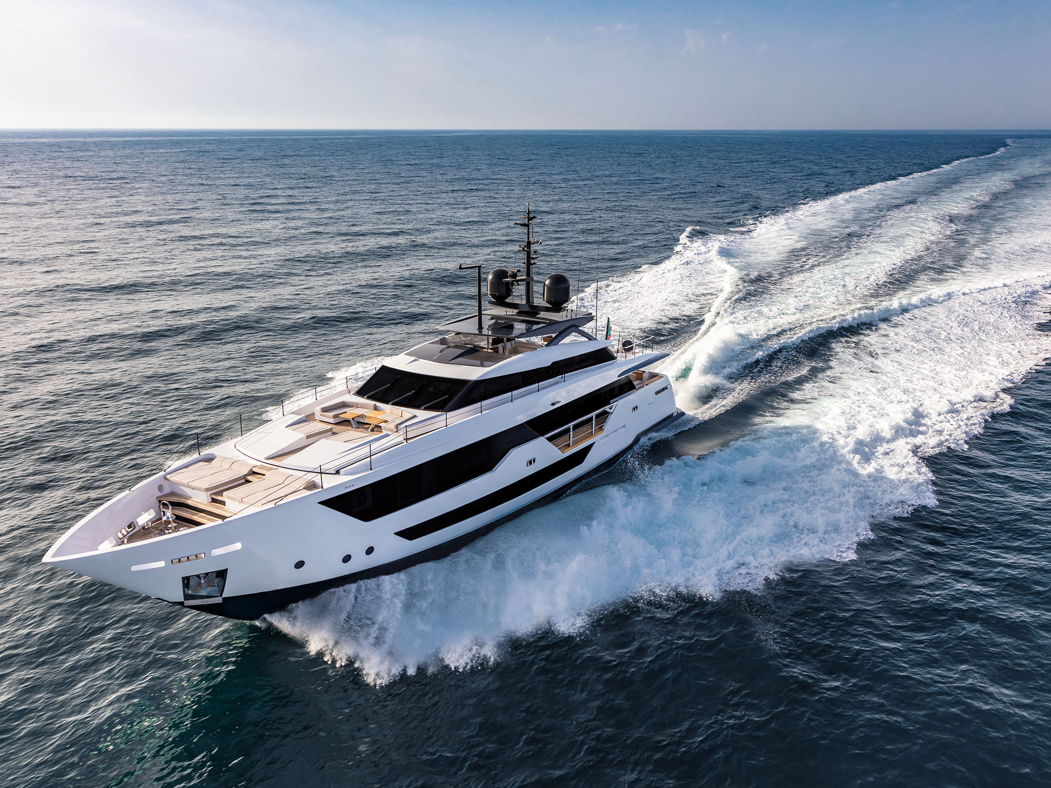 Custom Line 106', a masterpiece in the brand's planing line, makes its debut at the Fort Lauderdale Boat Show  with a U.S. premiere. <br />
 <br />
 